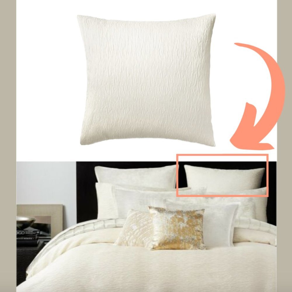 NIB $190 Donna Karan Rhythm [ 1 ] Jacquard Euro Pillow Sham‎